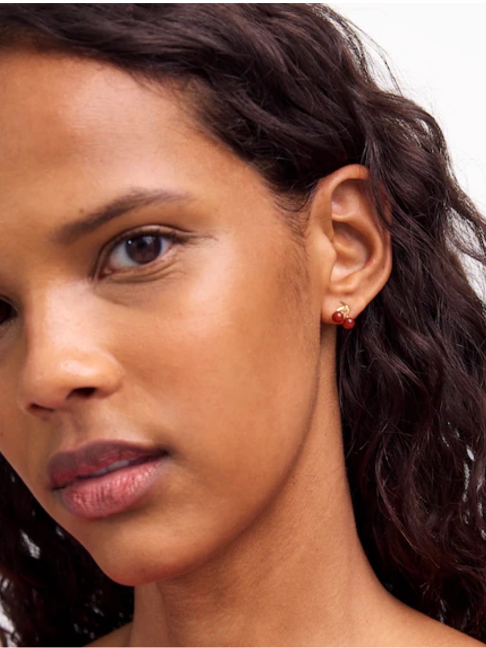 Madewell Demi-Fine Semiprecious Cherry Stud Earrings